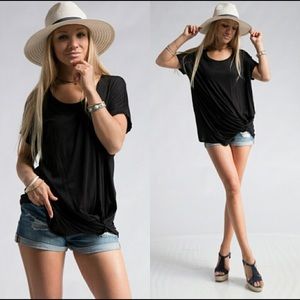 💝Short Dolman Sleeve Side Knot Shirt💝